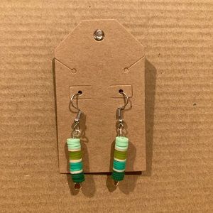 greed bead earrings.